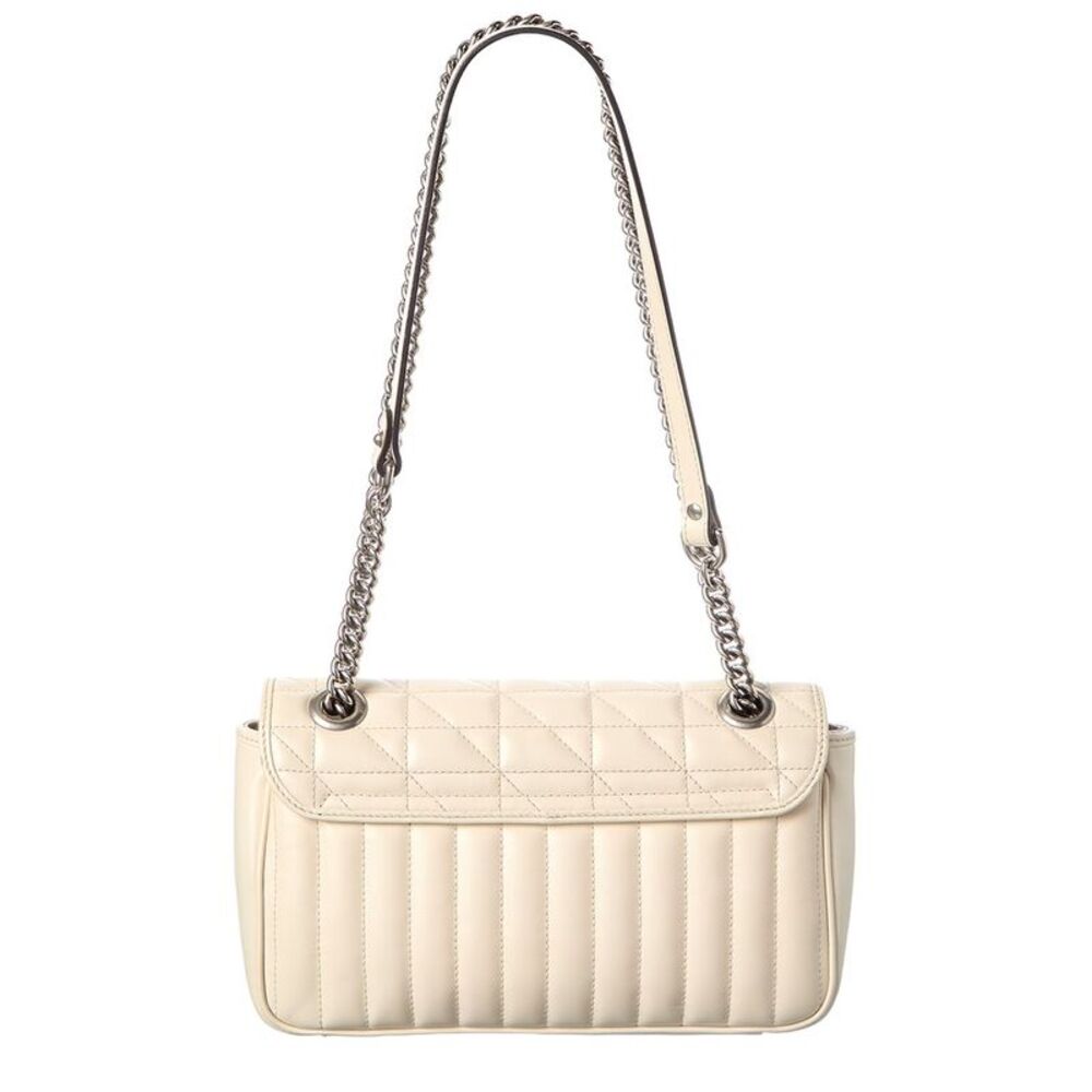 Gucci Mystic White Calfskin Matelasse Leather Aria Small Gg Marmont Shoulder
Bag - Picture 2 of 5